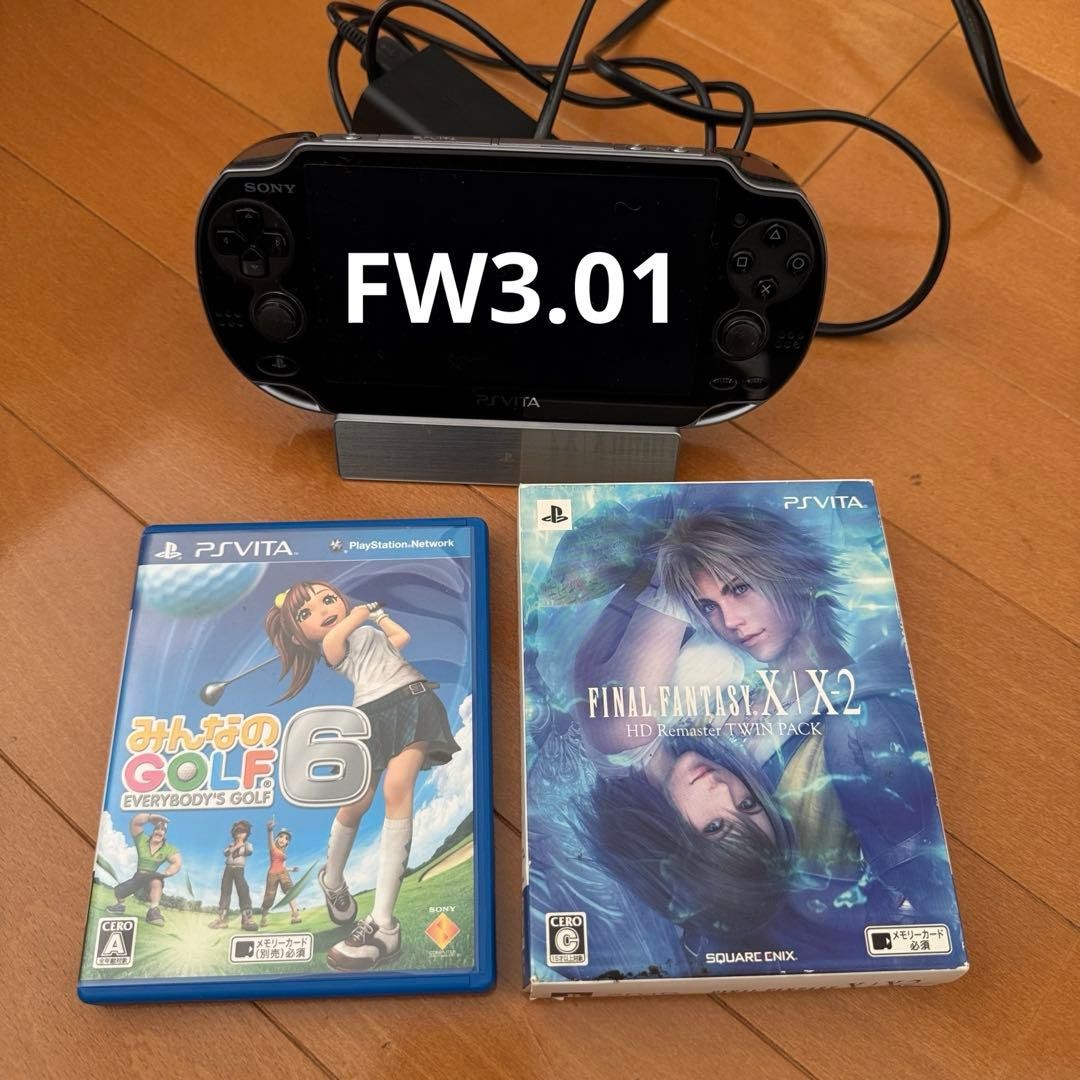 PSVITA Fw3.01 Ps Vita Pch-1100 16Gb Software Set Of 2 Japan