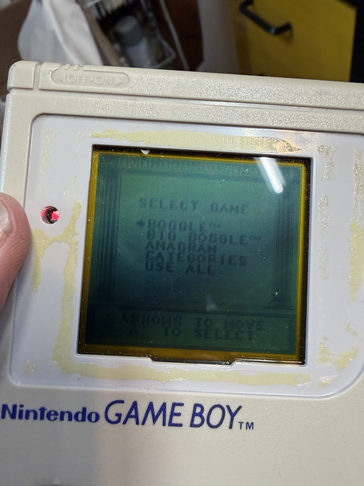 Nintendo Game Boy DMG-01 Gray Handheld Console With Boggle Works For Repair