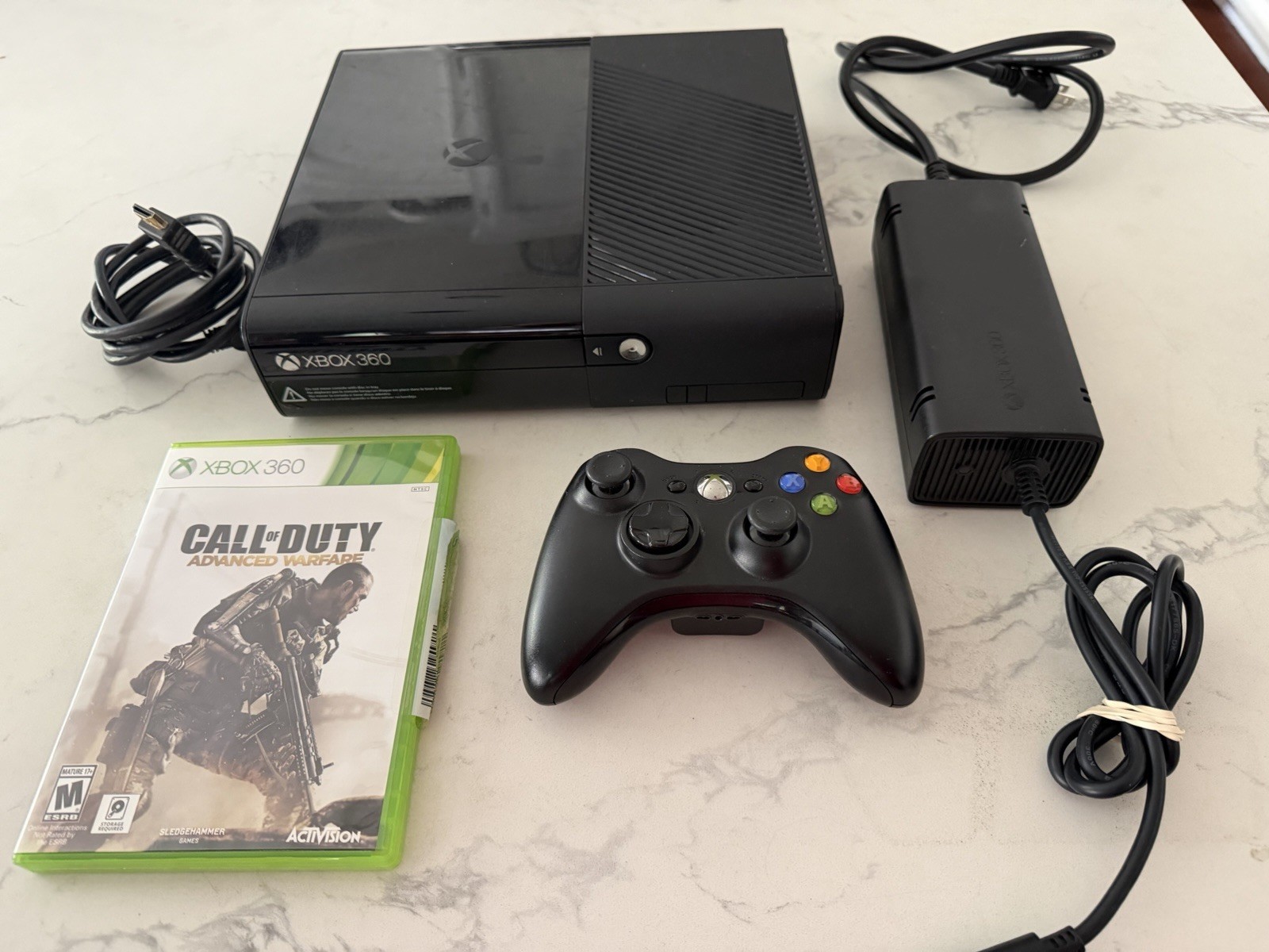 Xbox 360 E Console 250GB Black Model 1538 WITH Controller xb360 Microsoft TESTED