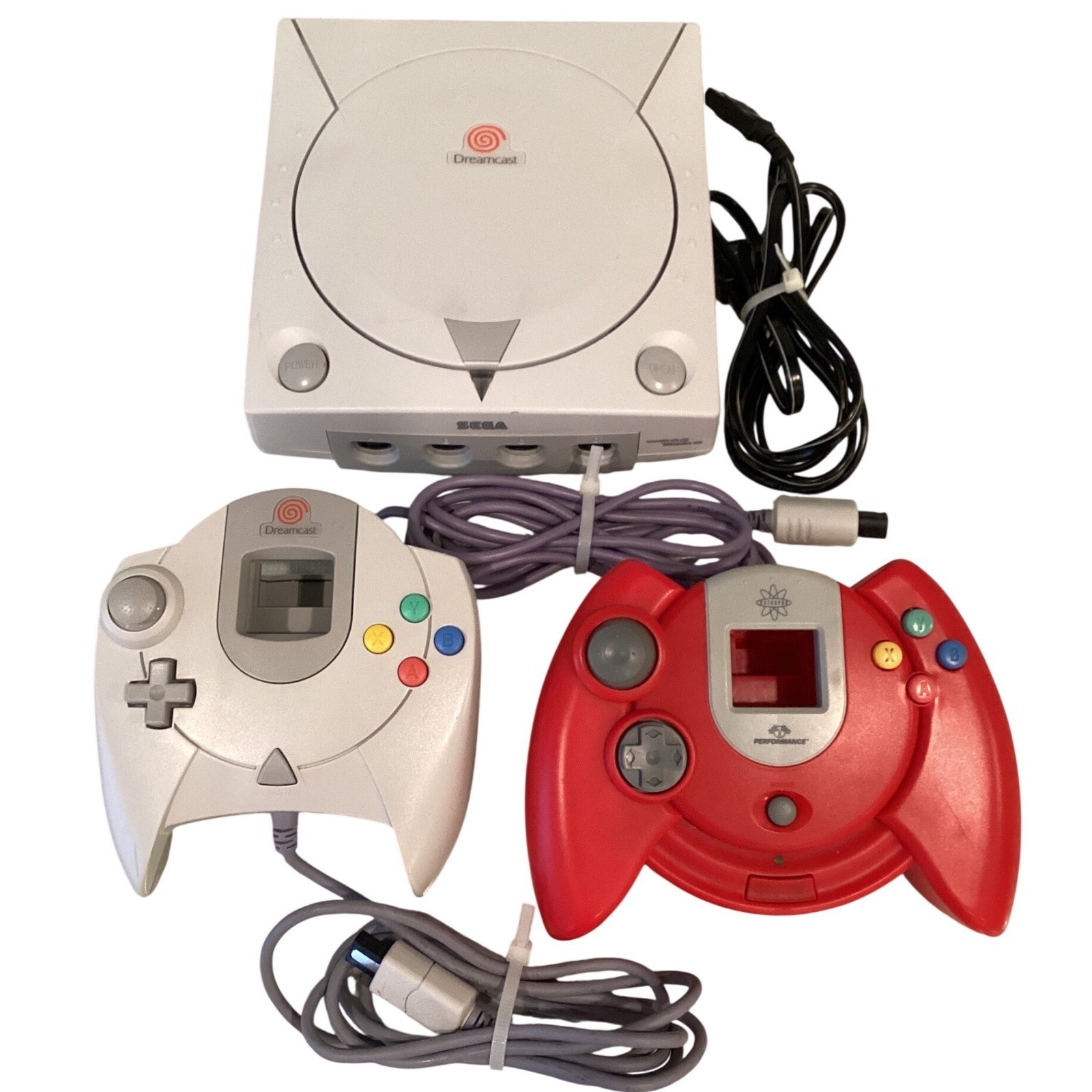 Sega Dreamcast Console HKT-3020 White System 1999 NTSC-U + 2 Controllers