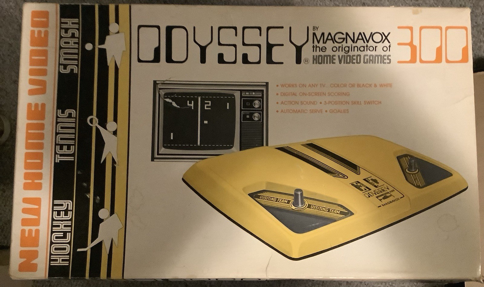 Vintage 1976 Magnavox Odyssey 300 Video Game System Console in Box W/ Adapter