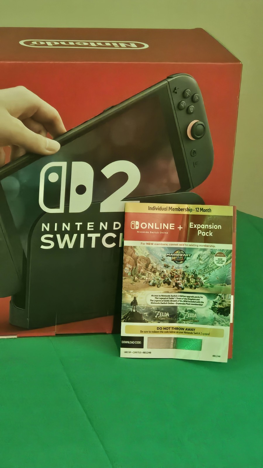 Nintendo Switch 2 + Mario Kart World Bundle + 12 Month NSO Expansion Pack Costco