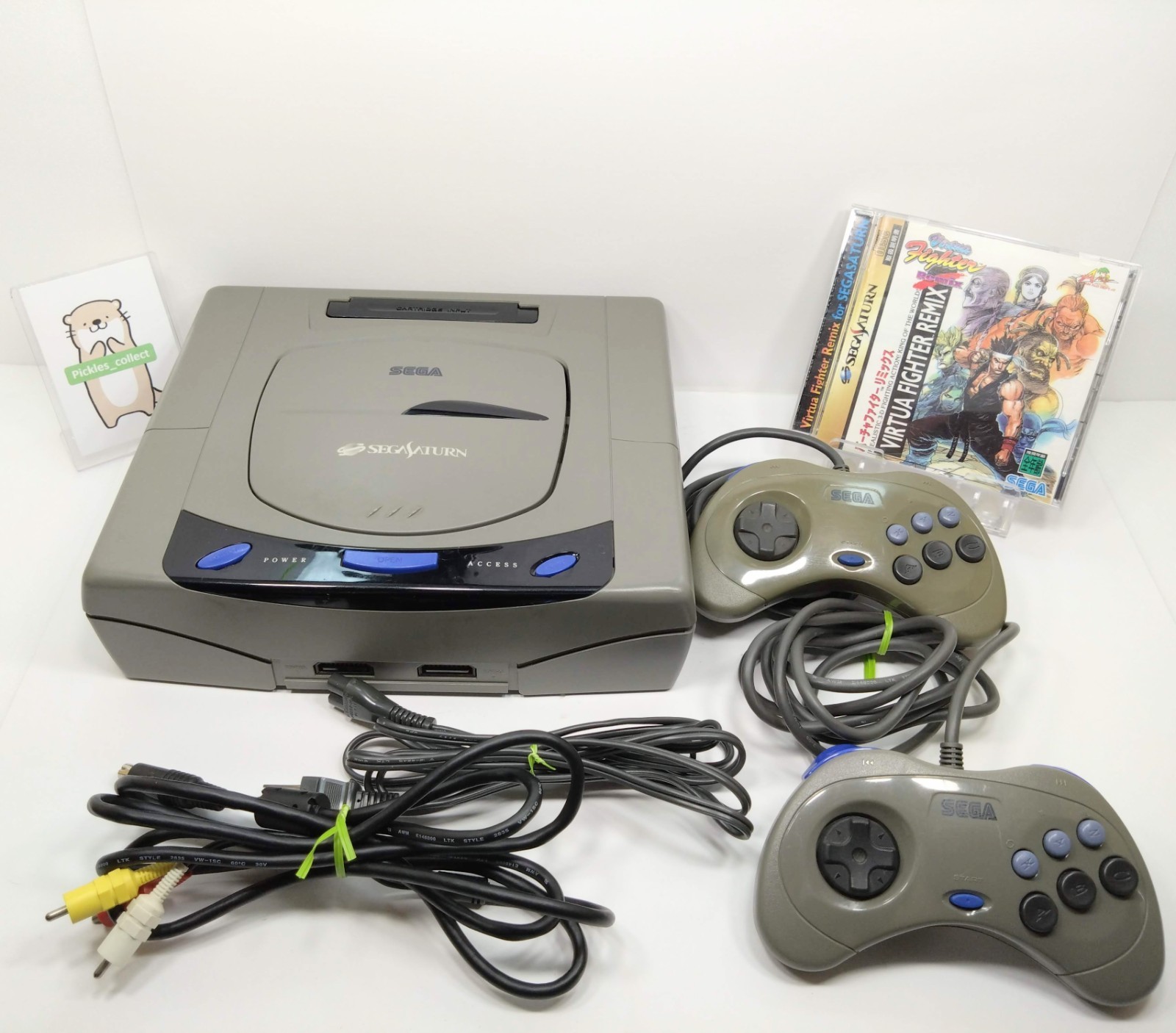Sega Saturn Glay HST-3210 w/2 controlles Language Japanese Model Tested 0526E