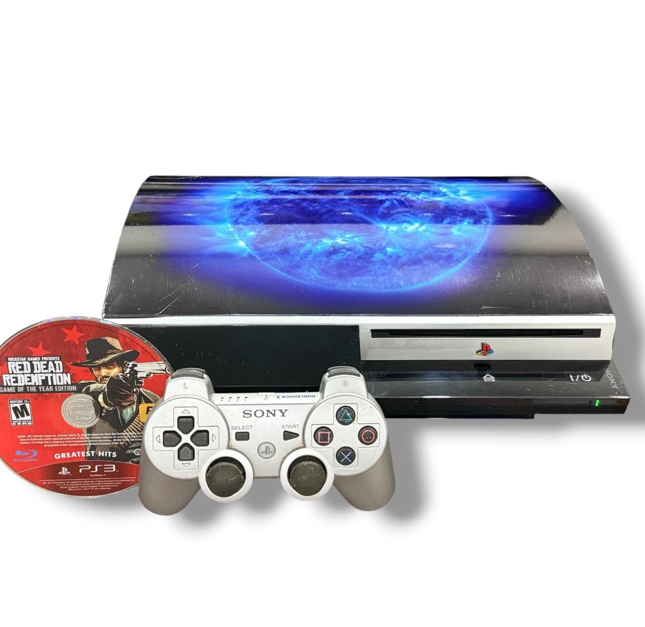 Sony PS3 Fat CECHG01 w Controller Red Dead Redemption Tested Working