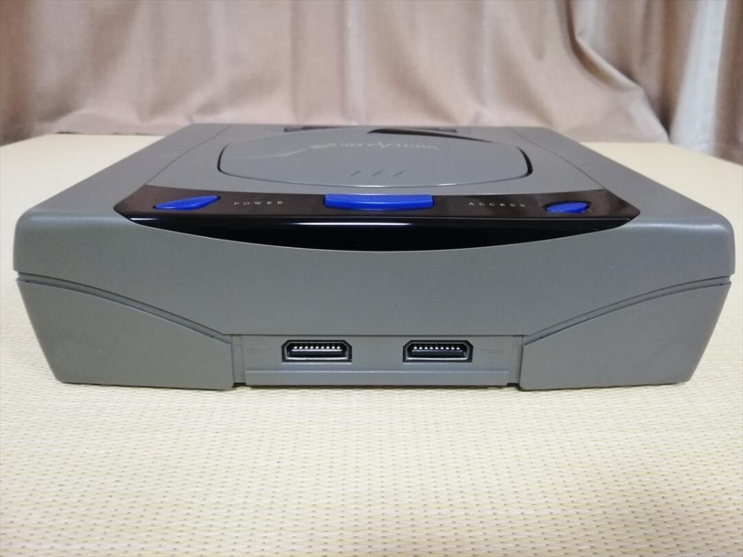 Sega Saturn Console Gray HST-0004 with 2 controllers Japanese Version tested