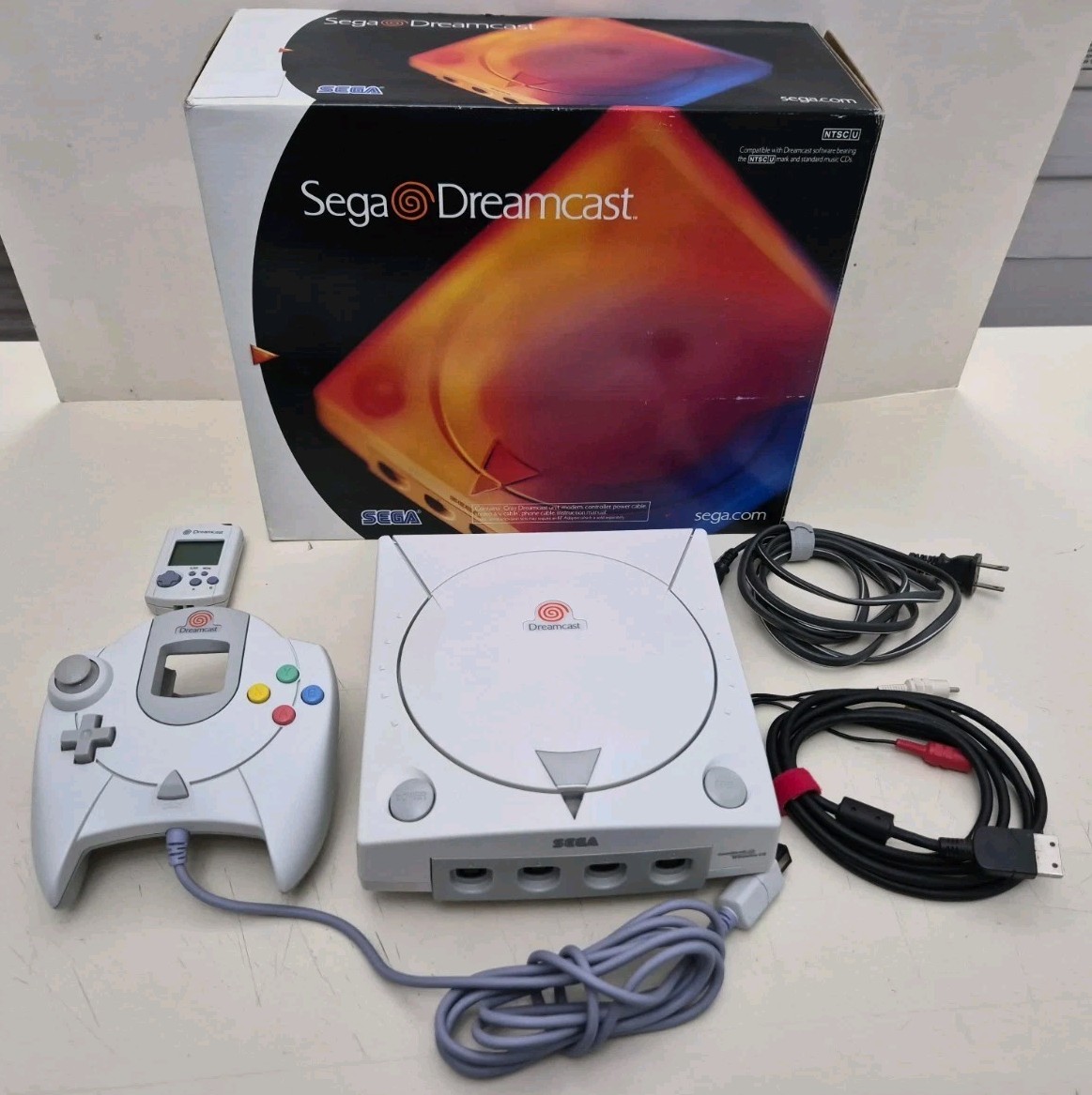 Sega Dreamcast – VA1 – OEM Box – OEM Controller – Cables – VMU – FULLY TESTED