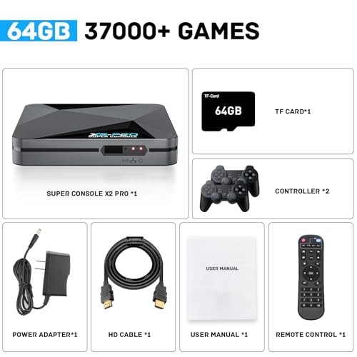 Retro Game Console 37000+ Games Android 9.0 Emuelec 4.6 4K UHD Output 2.4G 5G