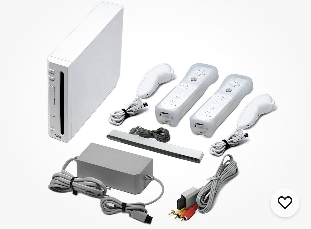 Nintendo Wii Console Bundle, W/ 2 Remotes