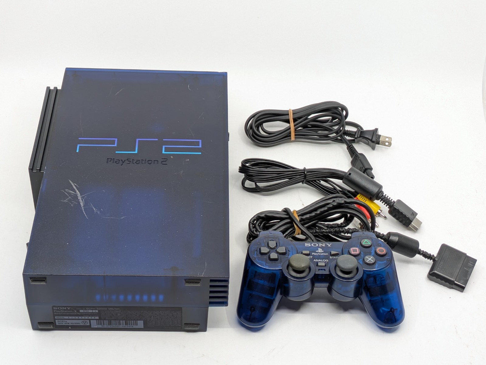 Sony PlayStation 2 Midnight Blue BB Pack SCPH-50000 MB/NH Tested Japan