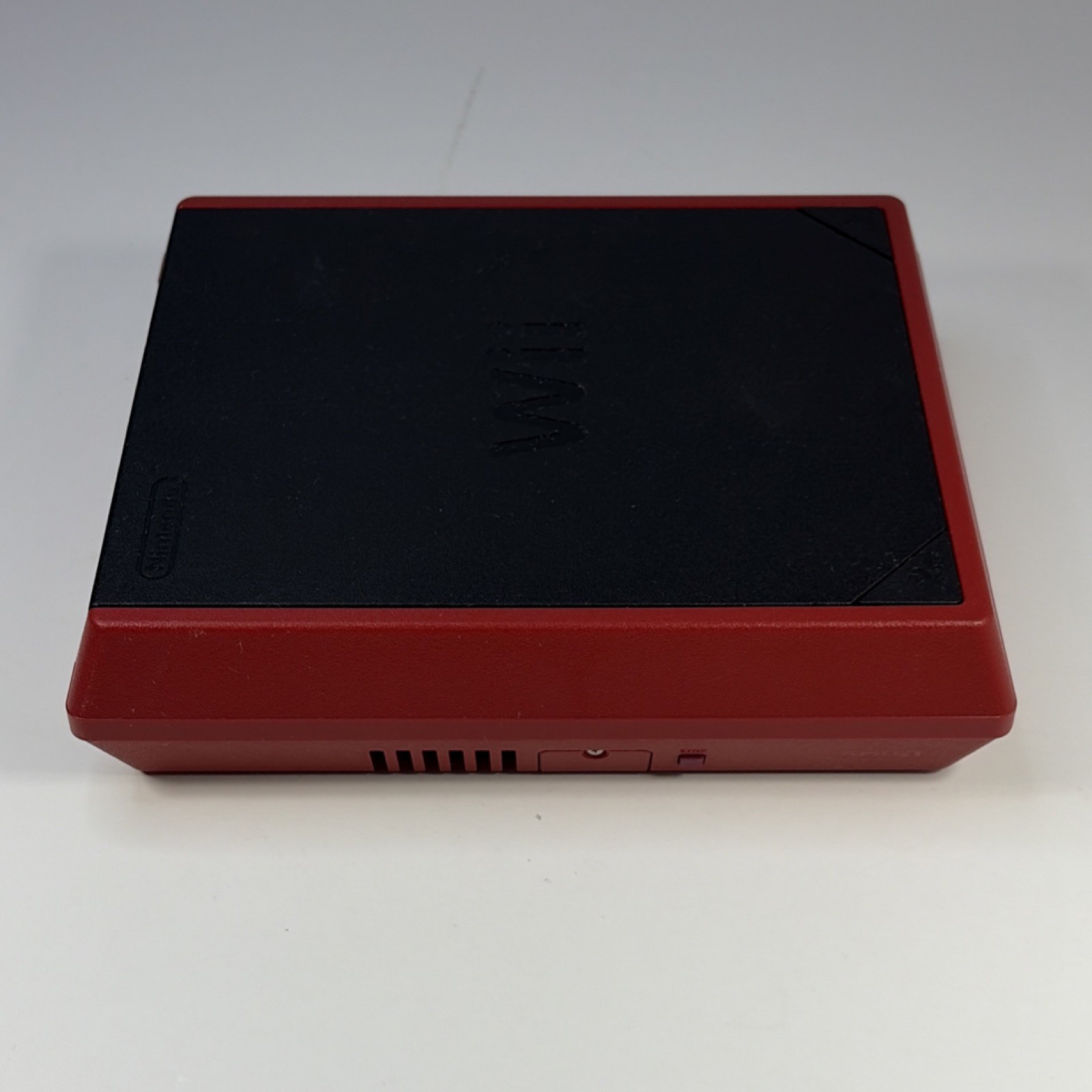 Nintendo Wii Mini Red Black Console Motion Control w/ Controller, W Mario Game!