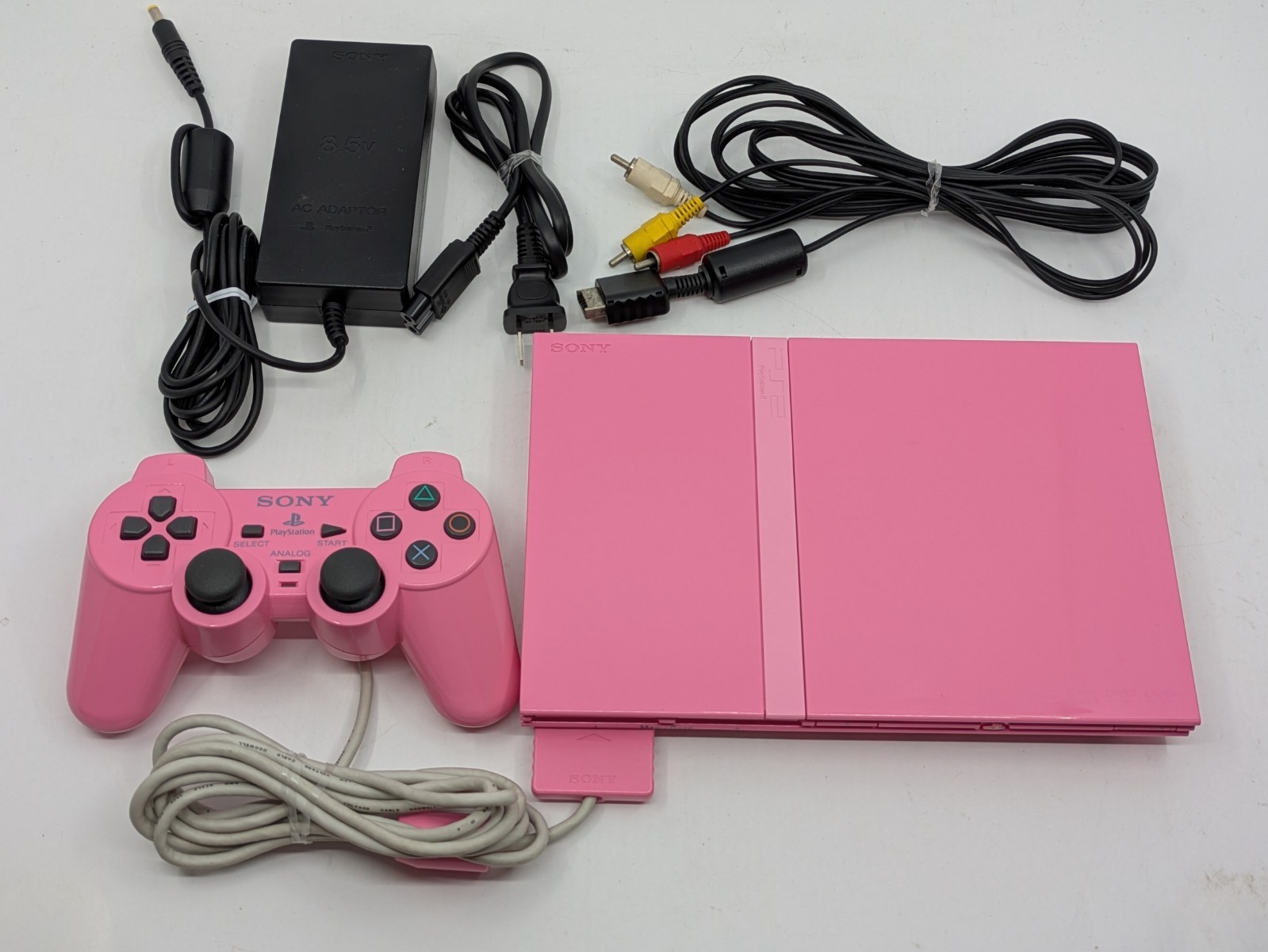 Sony PS2 Slim Pink Limited SCPH-77000 NTSC-J Console Tested Works w/ Controller
