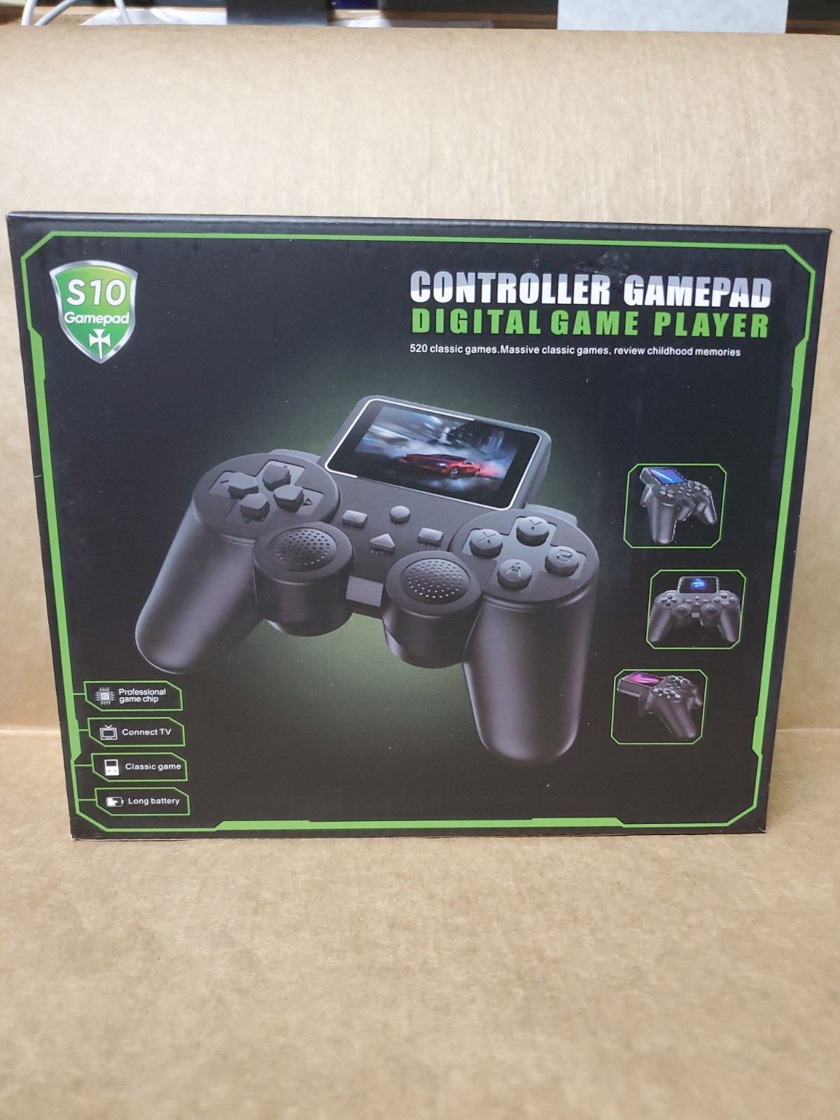 S10 Handheld Gamepad Controller Video Game Player, Black, 520 Built-In Games