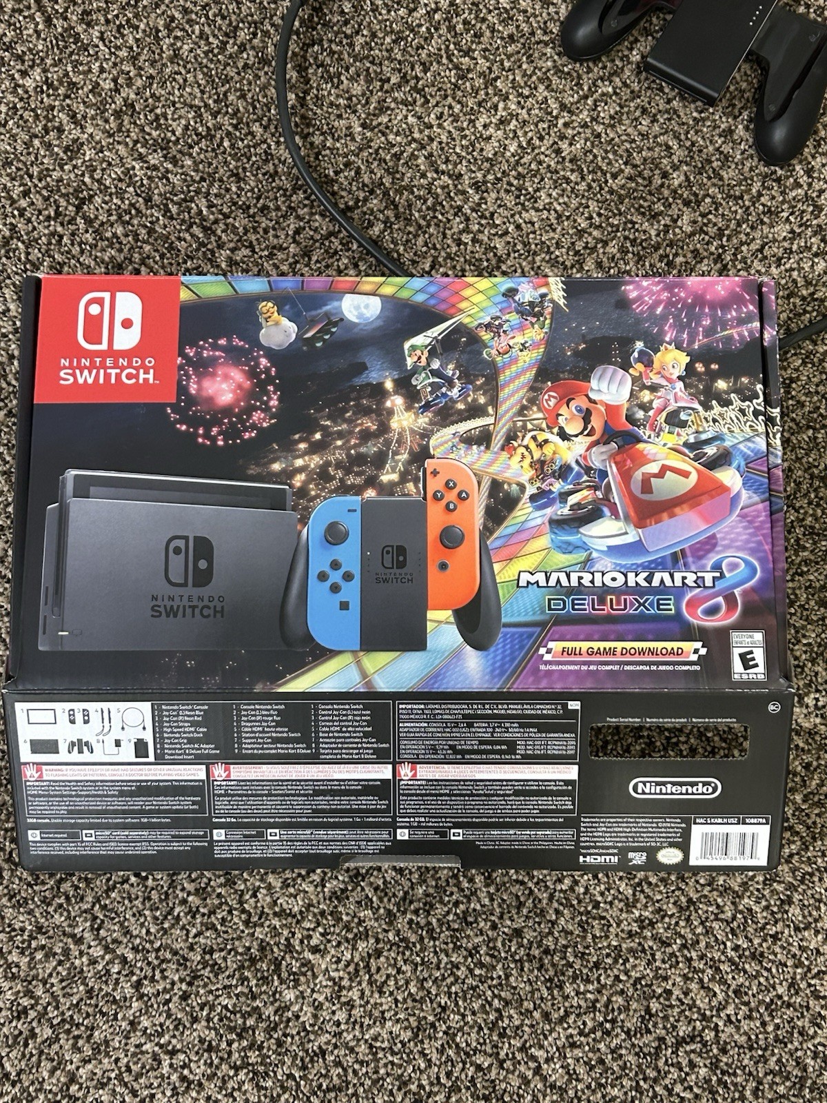 Nintendo Switch 32GB Console w/ 128GB SD Card And MK8 Box (no Game) Adult-owned
