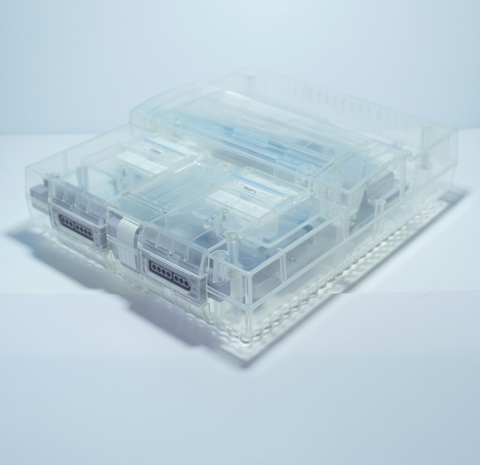 Authentic Transparent Clear Super Nintendo SNES Video Game Console SNS-001