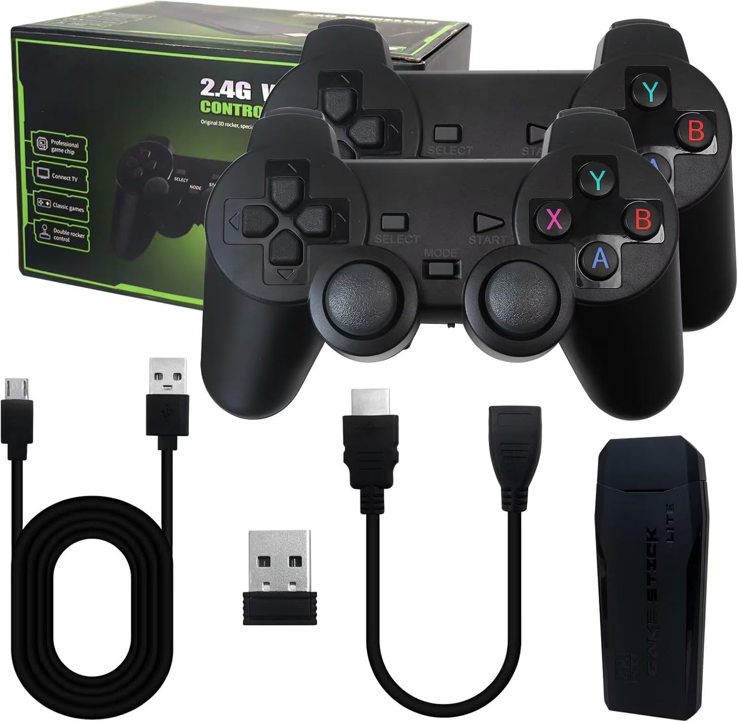 M8 Retro Gaming Console with 9 Emulators 64G Wireless Game Stick 200