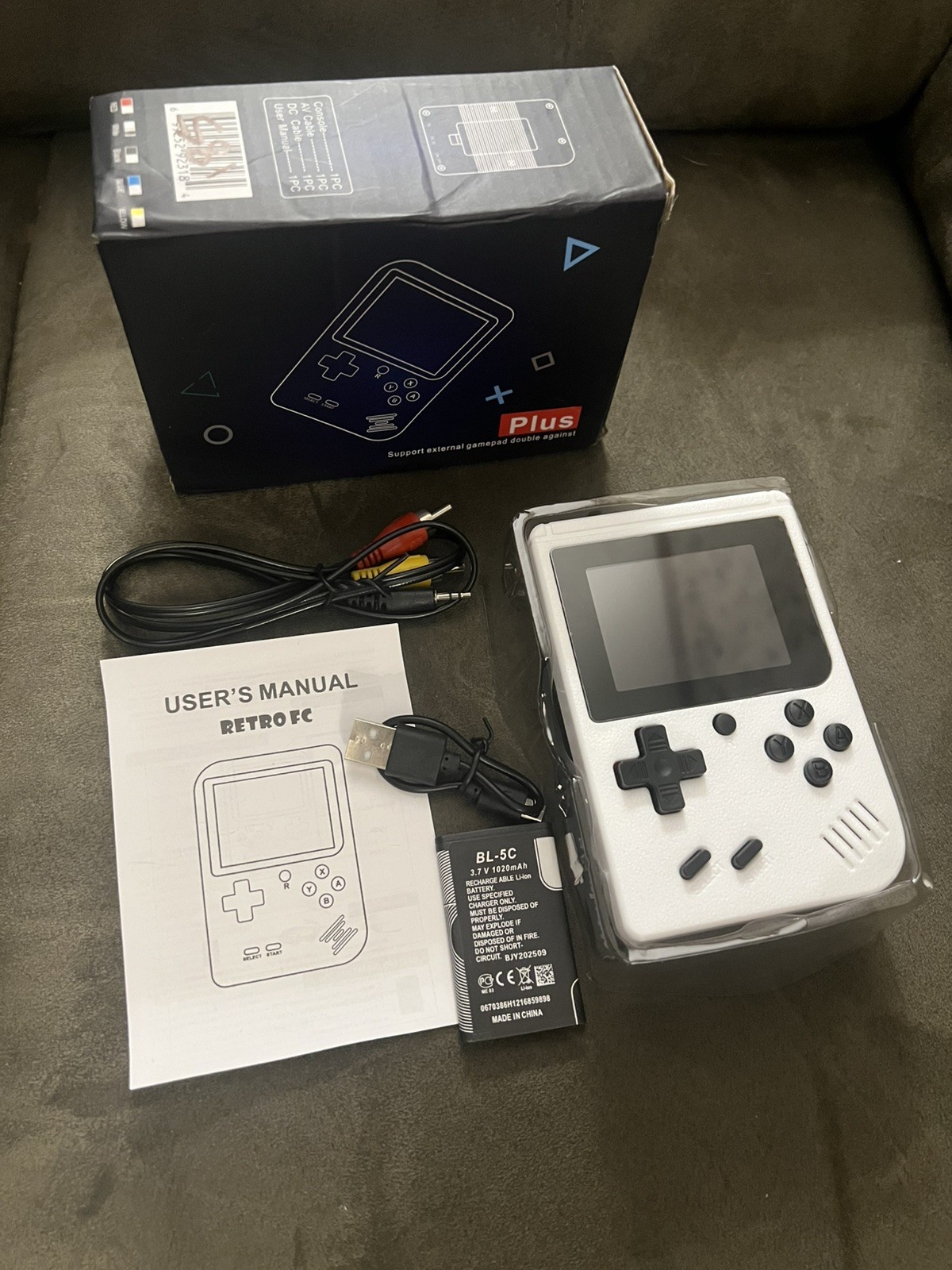 Game Box Plus Handheld Console – Retro Gaming System w/ Preloaded Games