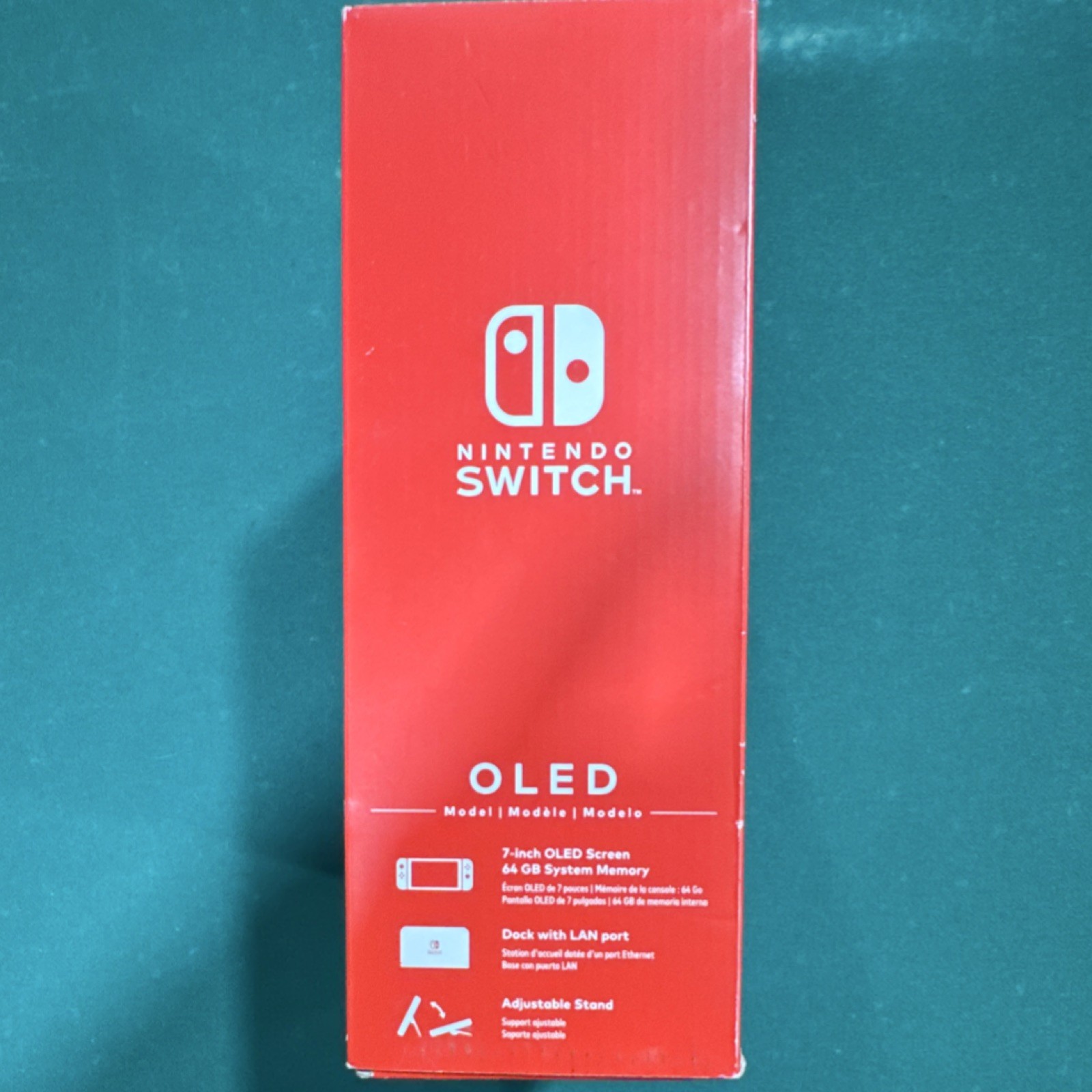 Nintendo Switch OLED Model Console Red/Black 64GB 7″ OLED Screen Dock LAN