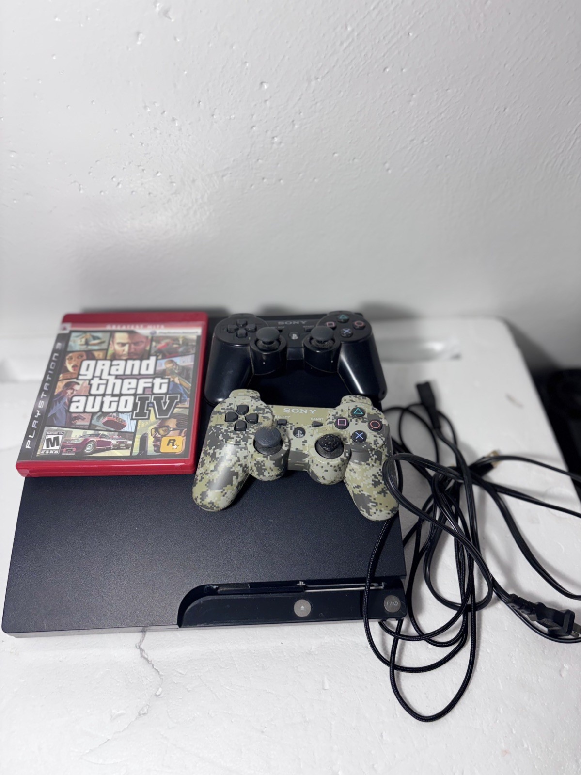 PS3 Slim CECH-2001B 250GB Black Console-2 Controllers Tested (Read description)