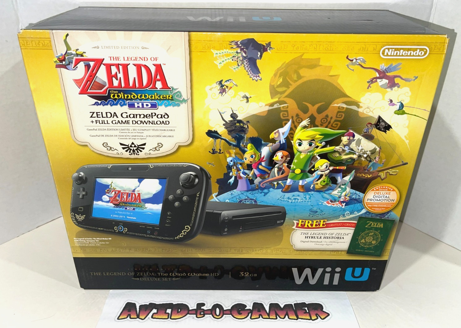 The Legend of Zelda Wind Waker Nintendo Wii U Console Bundle Open Box New