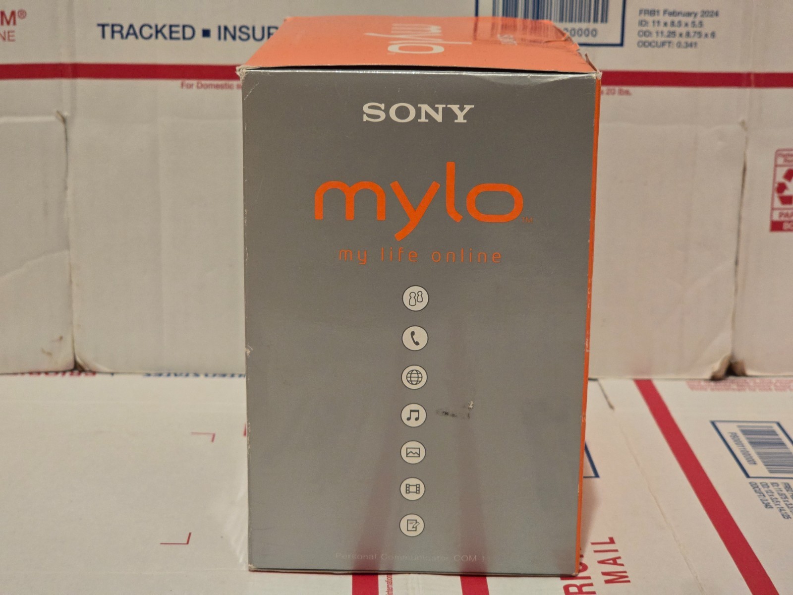 Retro Sony Mylo COM-1 Black Complete Tested w/ Box Charger Manuals Accessories
