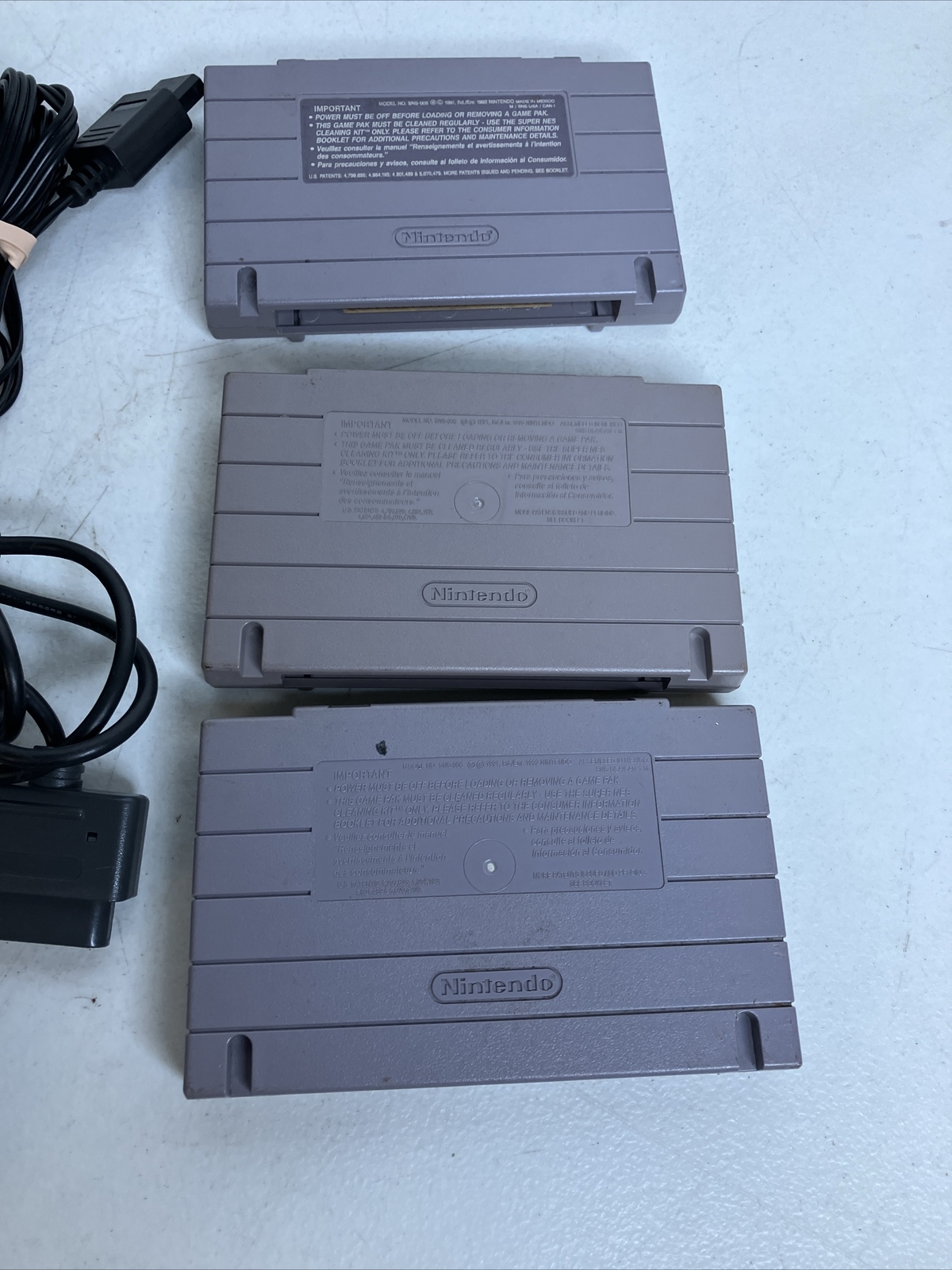 Super Nintendo SNES System Console 2 Controllers Bundle 3 Games Mario All Stars