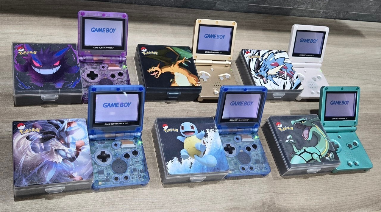 Nintendo Gameboy Advance SP Pokémon Reshell Choose your favorite color