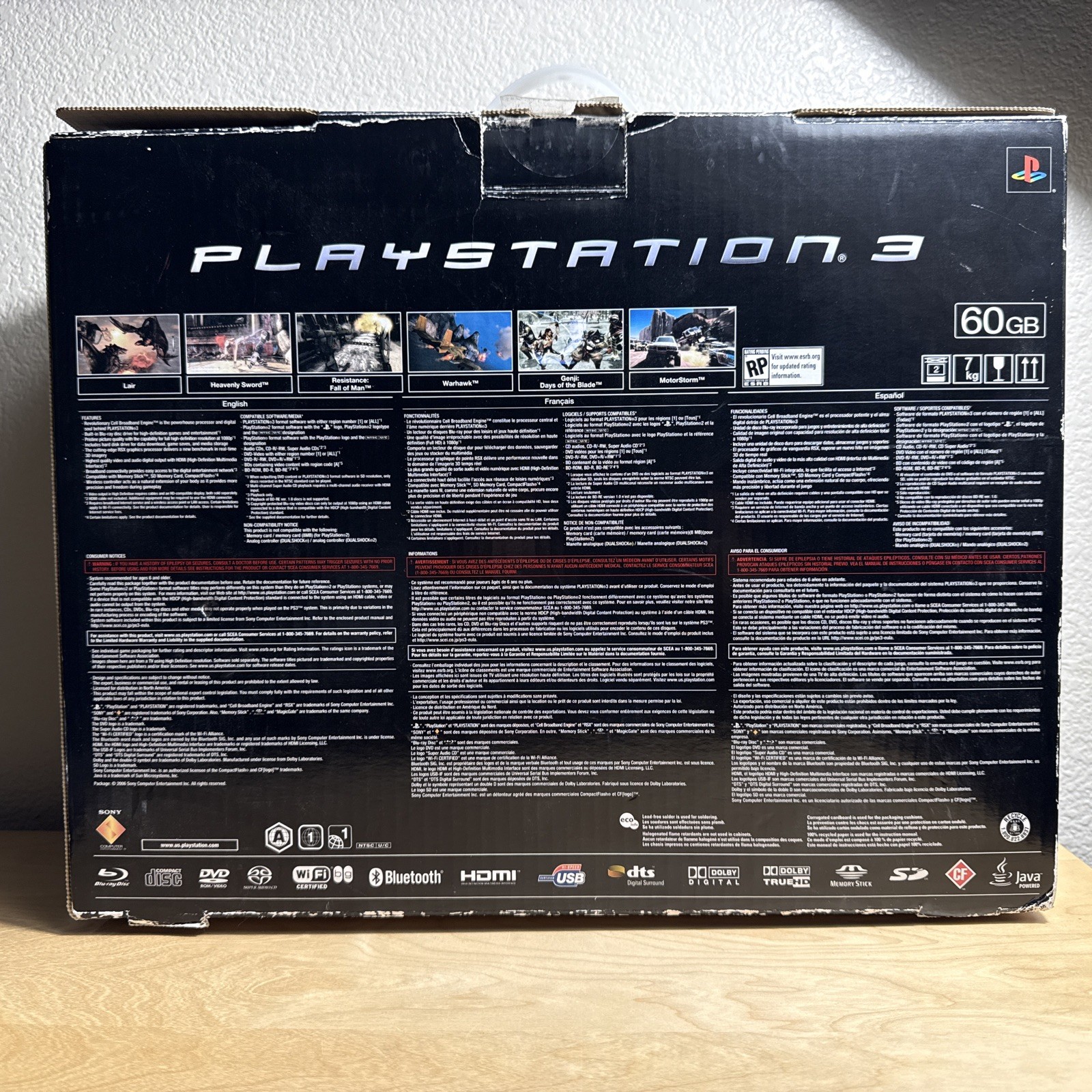 PlayStation 3 Backwards Compatible PS3 CECHA01 60GB With Original Box Tested