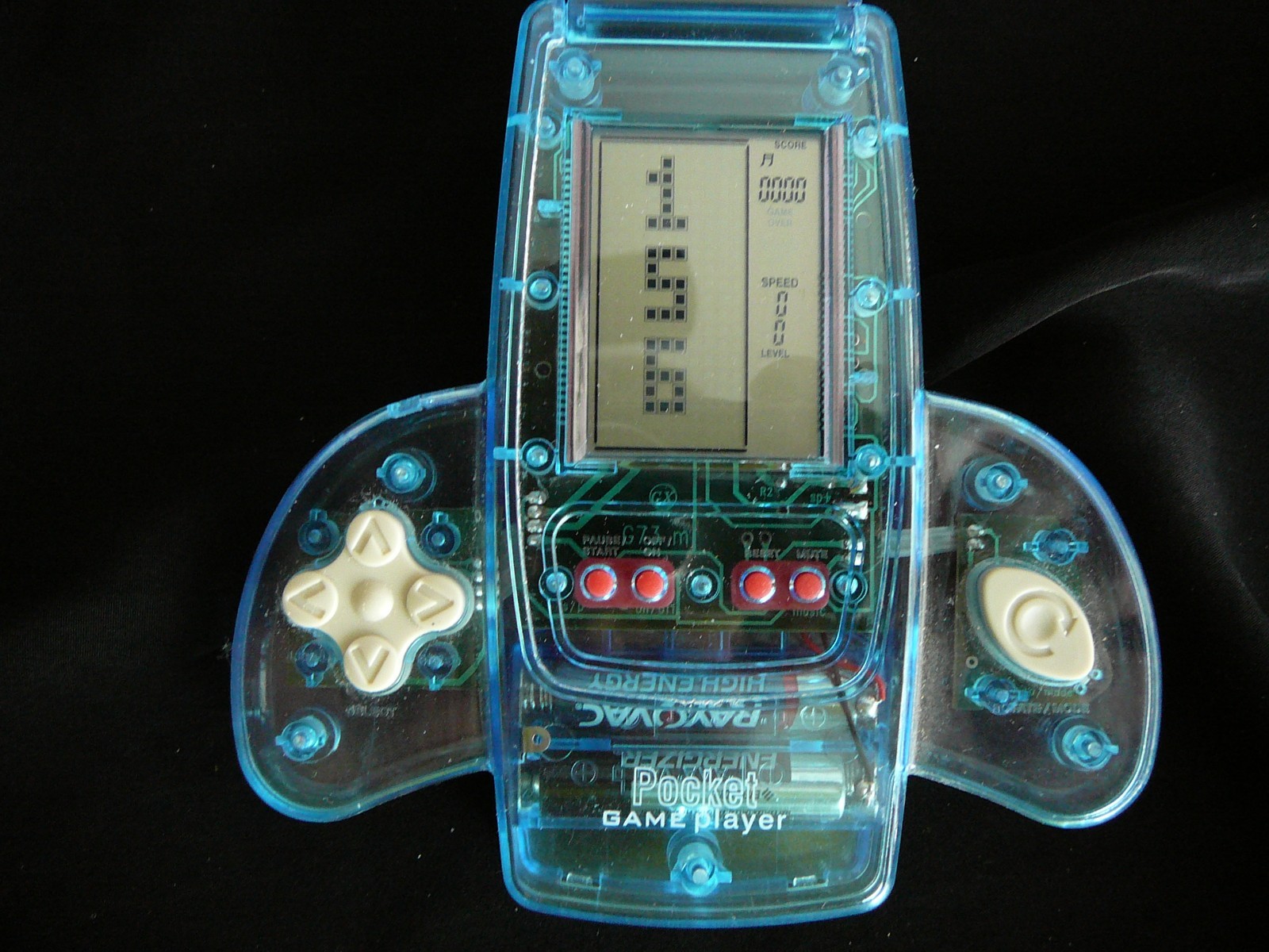 Vintage Pocket Game Player Handheld Console – Transparent Blue