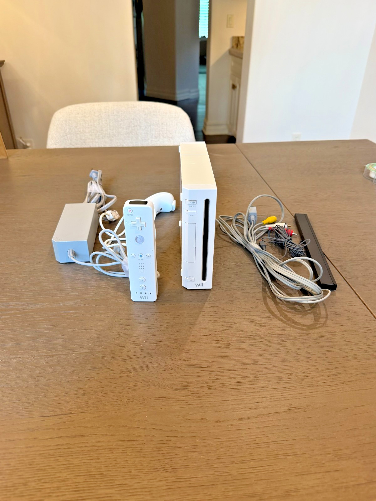 Nintendo Wii White Console w/ Wii Remote & Nunchuk – See Description