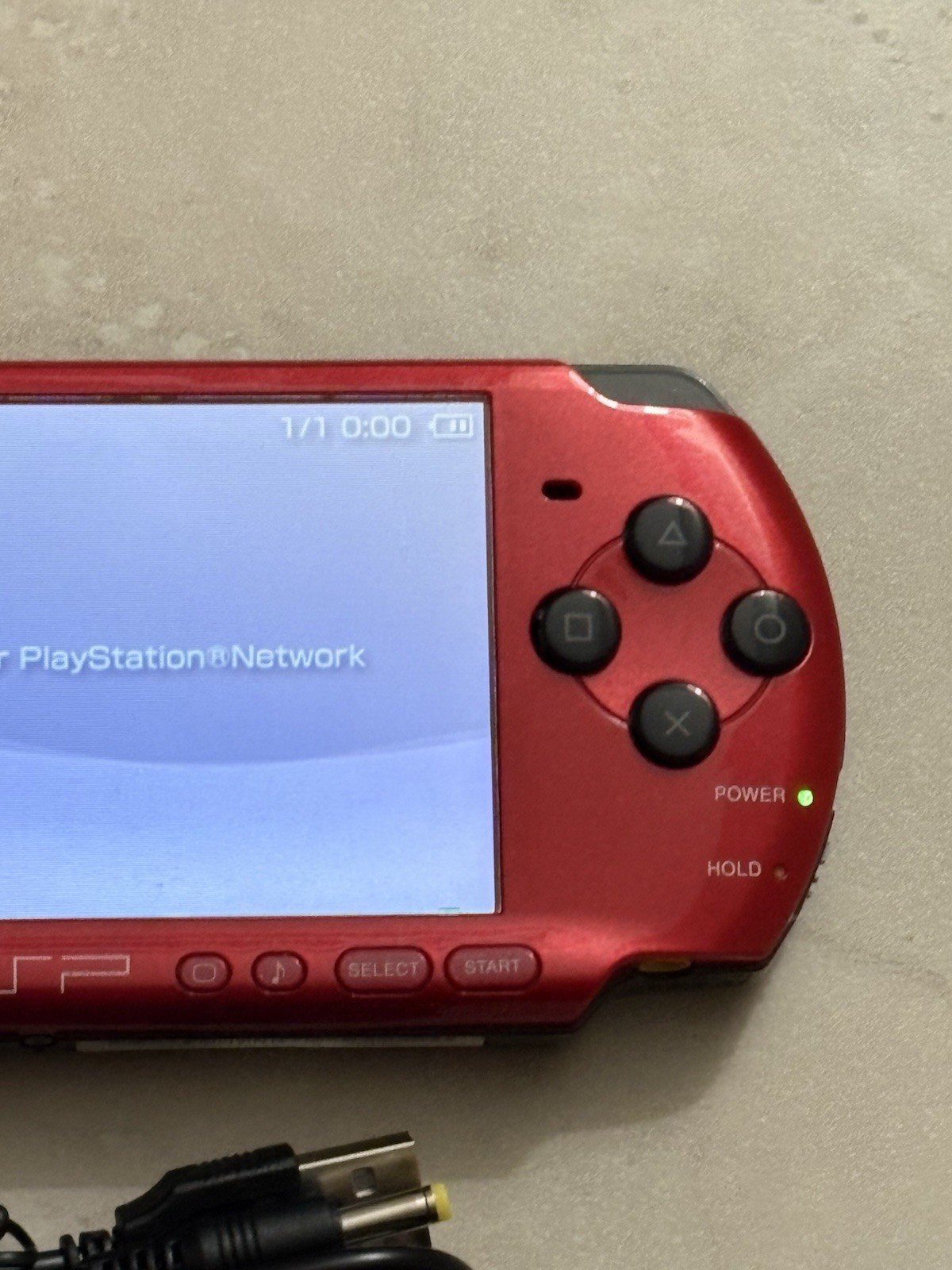 Radiant Red Sony PSP 3000 System w/ Charger, Battery, & Bundle Import