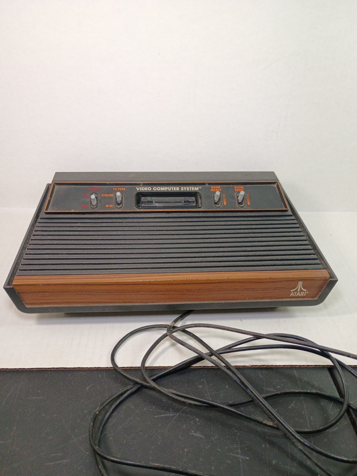 Atari Video Computer System CX-2600A Console UNTESTED Cord Damage See Pic