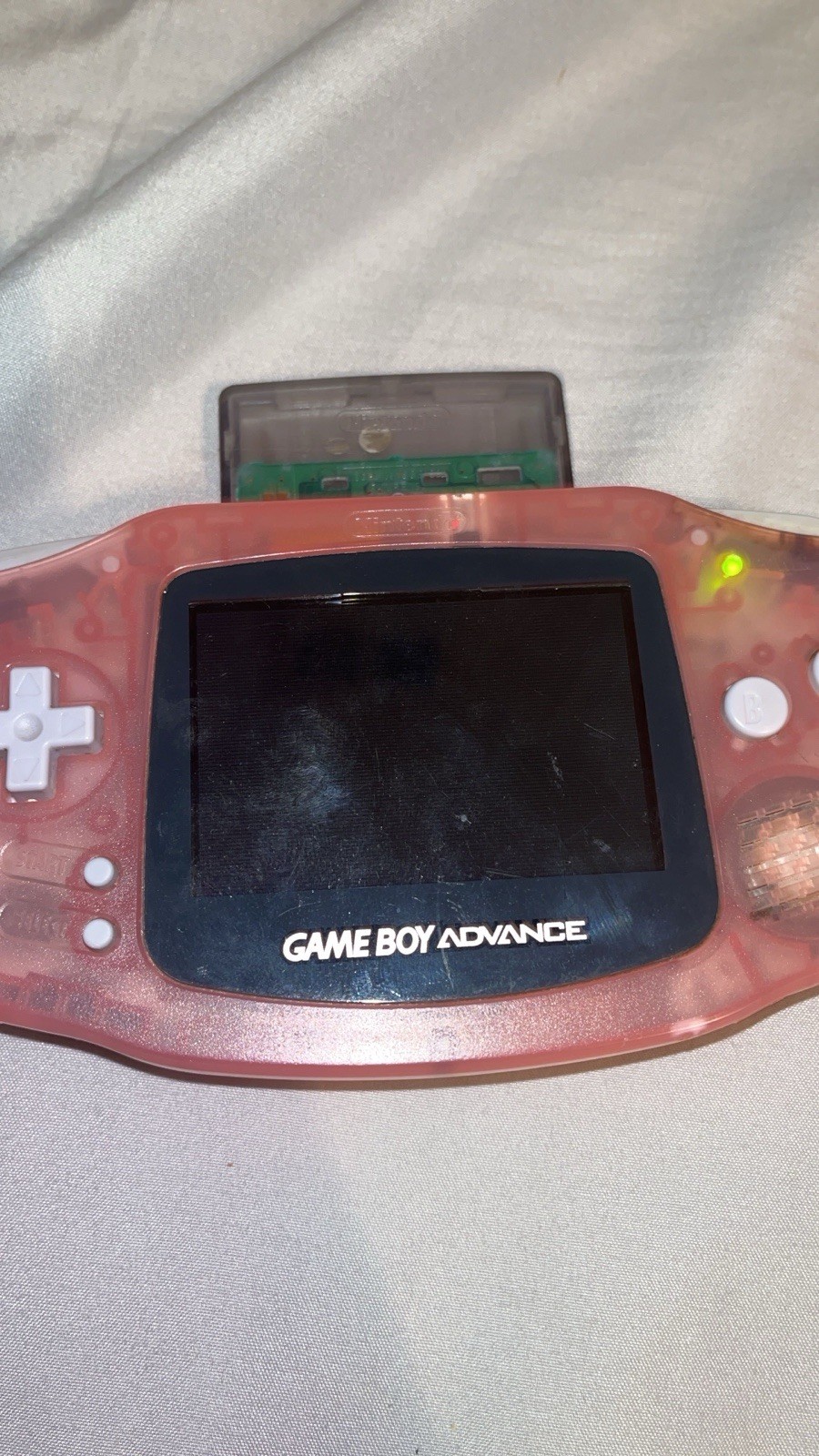 Nintendo Game Boy Advance Handheld System – Fuchsia Pink + SpongeBob Game-TESTED