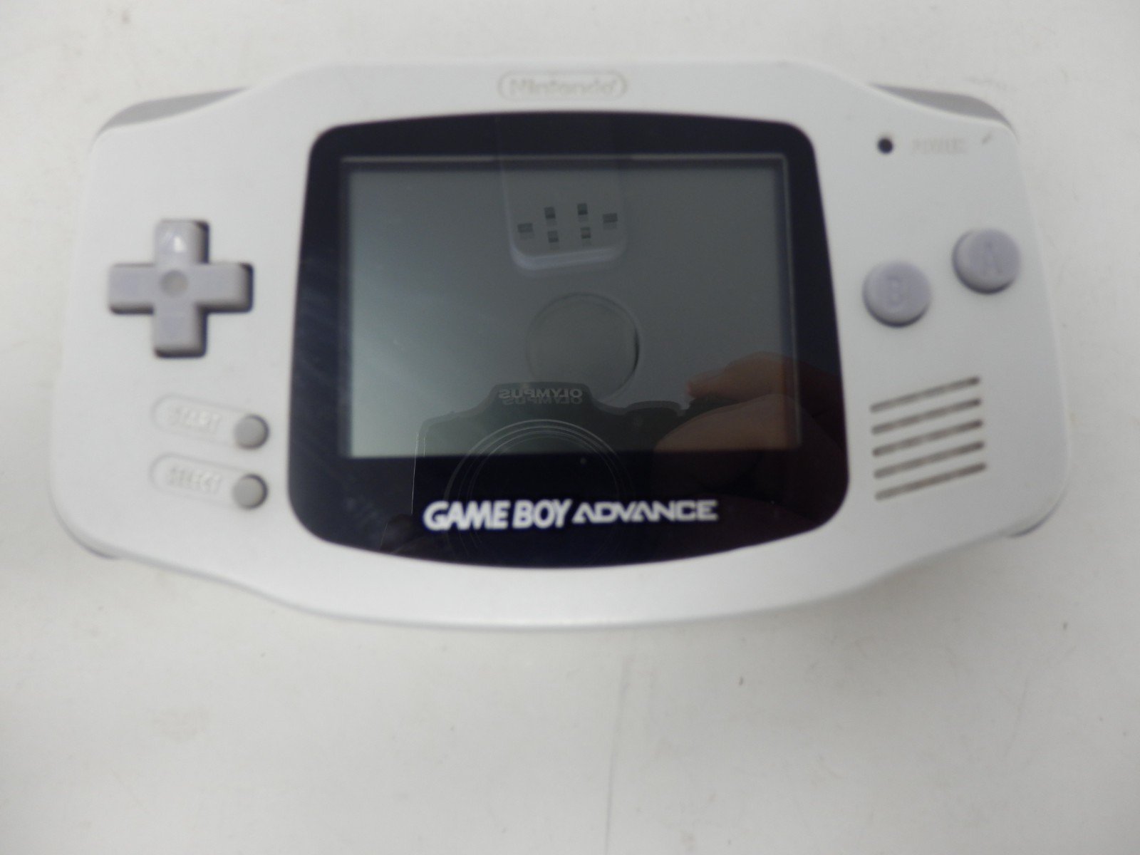 Nintendo Game Boy Advance AGB-001 Glacier White Handheld Tested Working