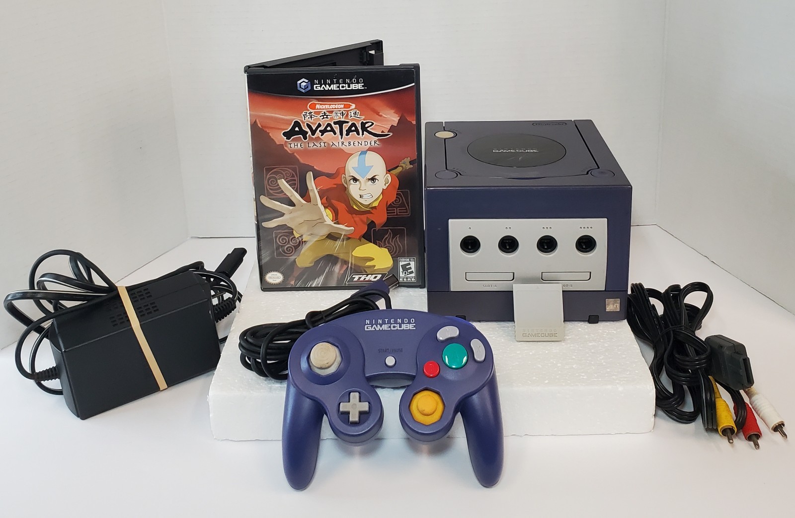 Nintendo GameCube DOL-001(USA) Indigo w. OEM Accessories & CIB Game TESTED✅️