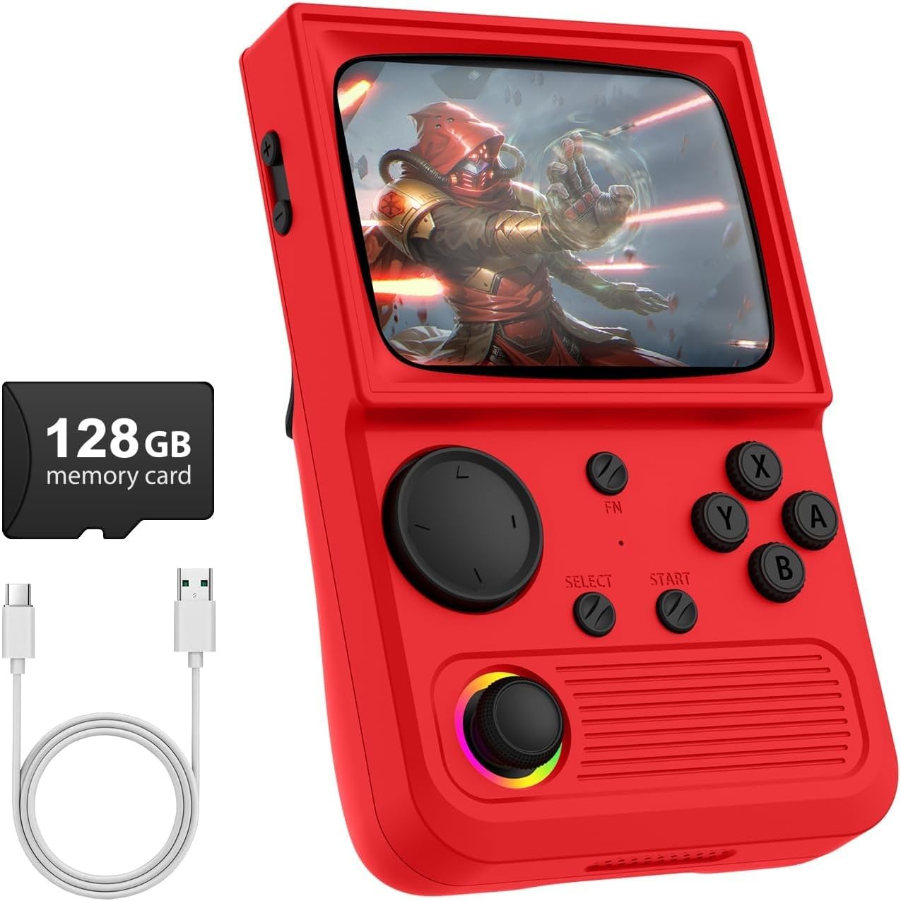 R36T Handheld 18000 Games 64GB 3.5 IPS Red