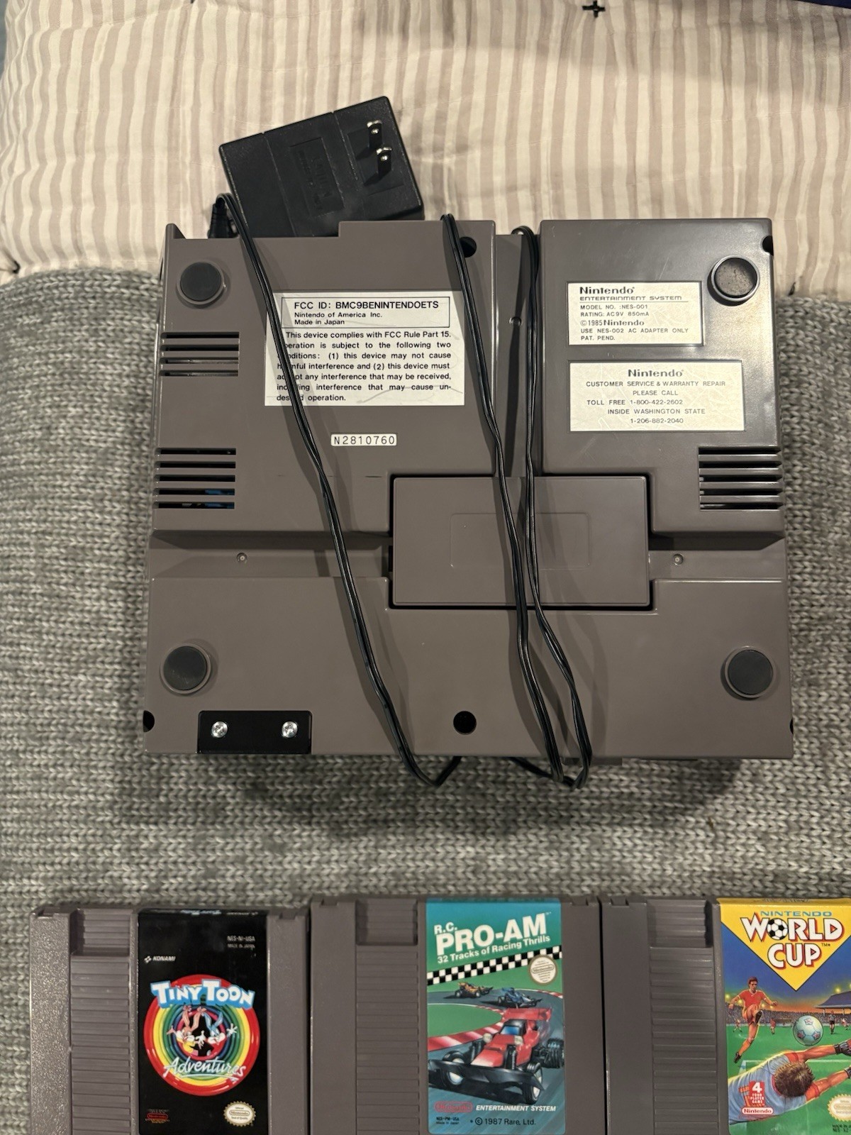 Nintendo Entertainment System NES Control Deck OG Box 1987 OEM Console W/ 4 game