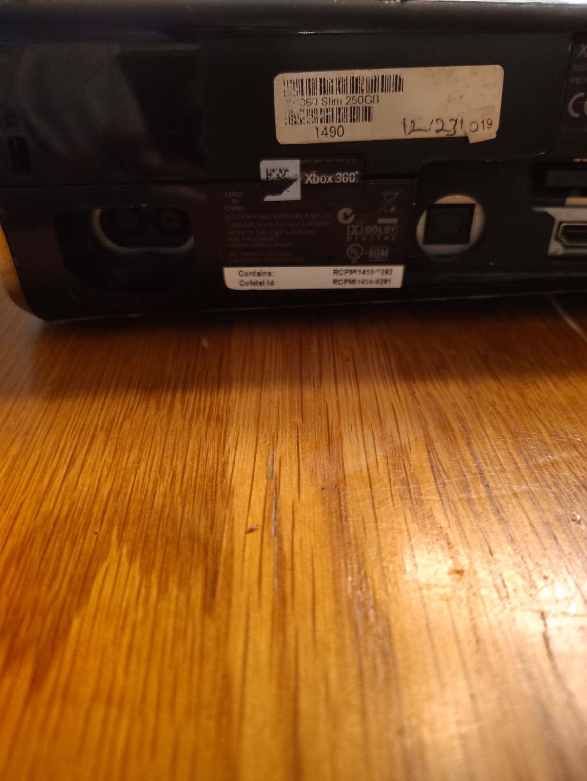 Microsoft Xbox 360 S Slim Console Only – Model 1439 – No External Hard Drive