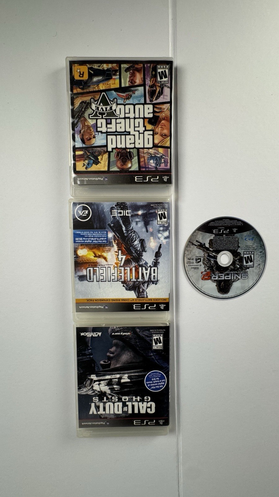 Sony PS3 Slim CECH-2001B Bundle 2 OEM Controllers GTA V BF4 COD Ghosts Tested