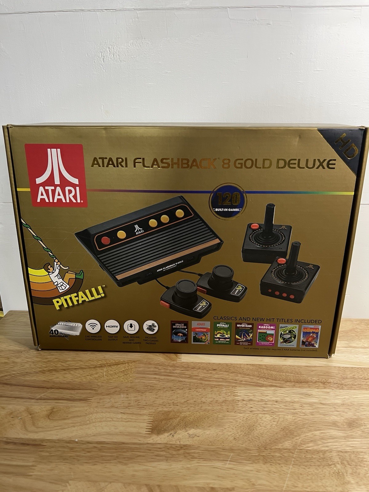 Atari Flashback 8 Gold Deluxe HD Console 40th Anniversary Edition NO POWER CORD