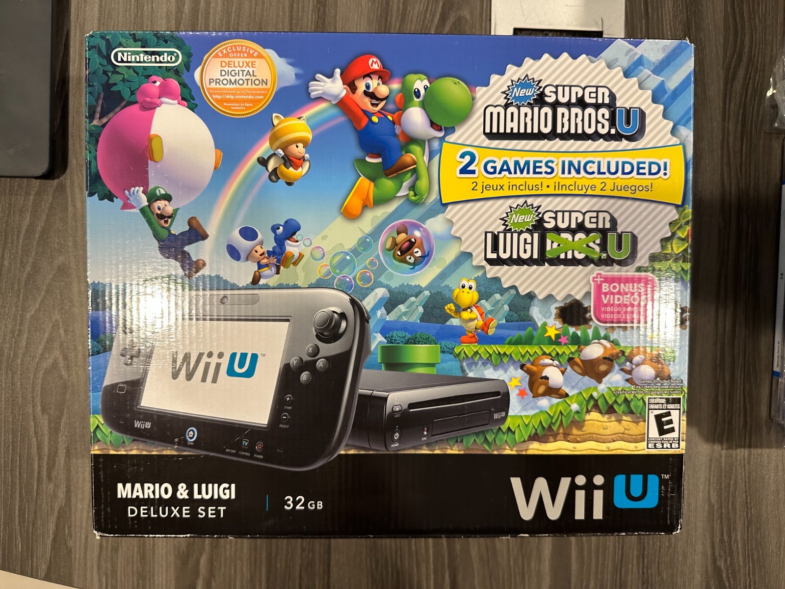 Nintendo Wii U Deluxe Set: Super Mario Bros U And Super Luigi U CIB