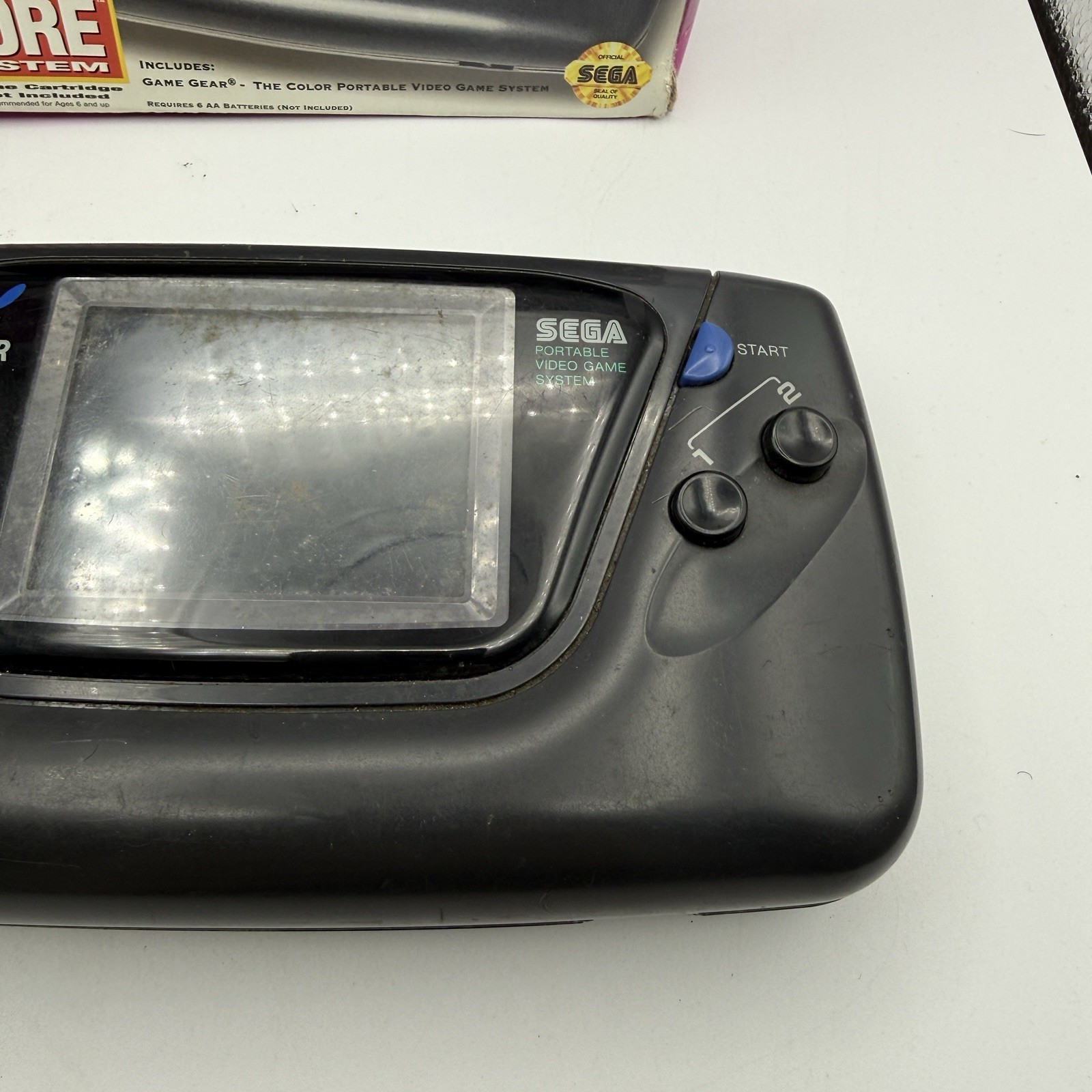 Sega Game Gear Handheld Console, Box And Manual No Screen Display