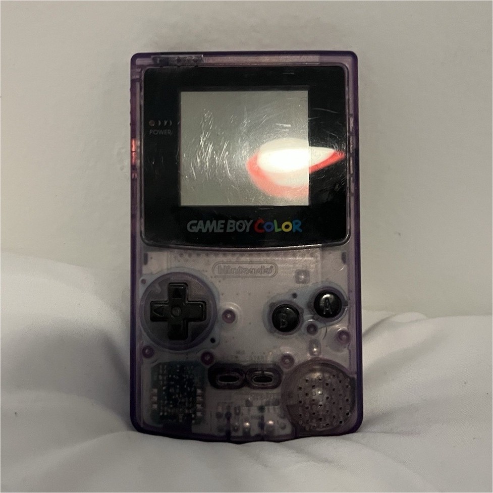 Nintendo Game Boy Color Handheld System Transparent Purple Color Display
