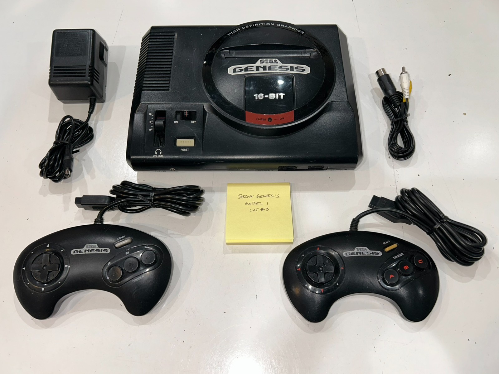 Sega Genesis Model 1 Console System with 2 Controllers, Video & Power Tested #3
