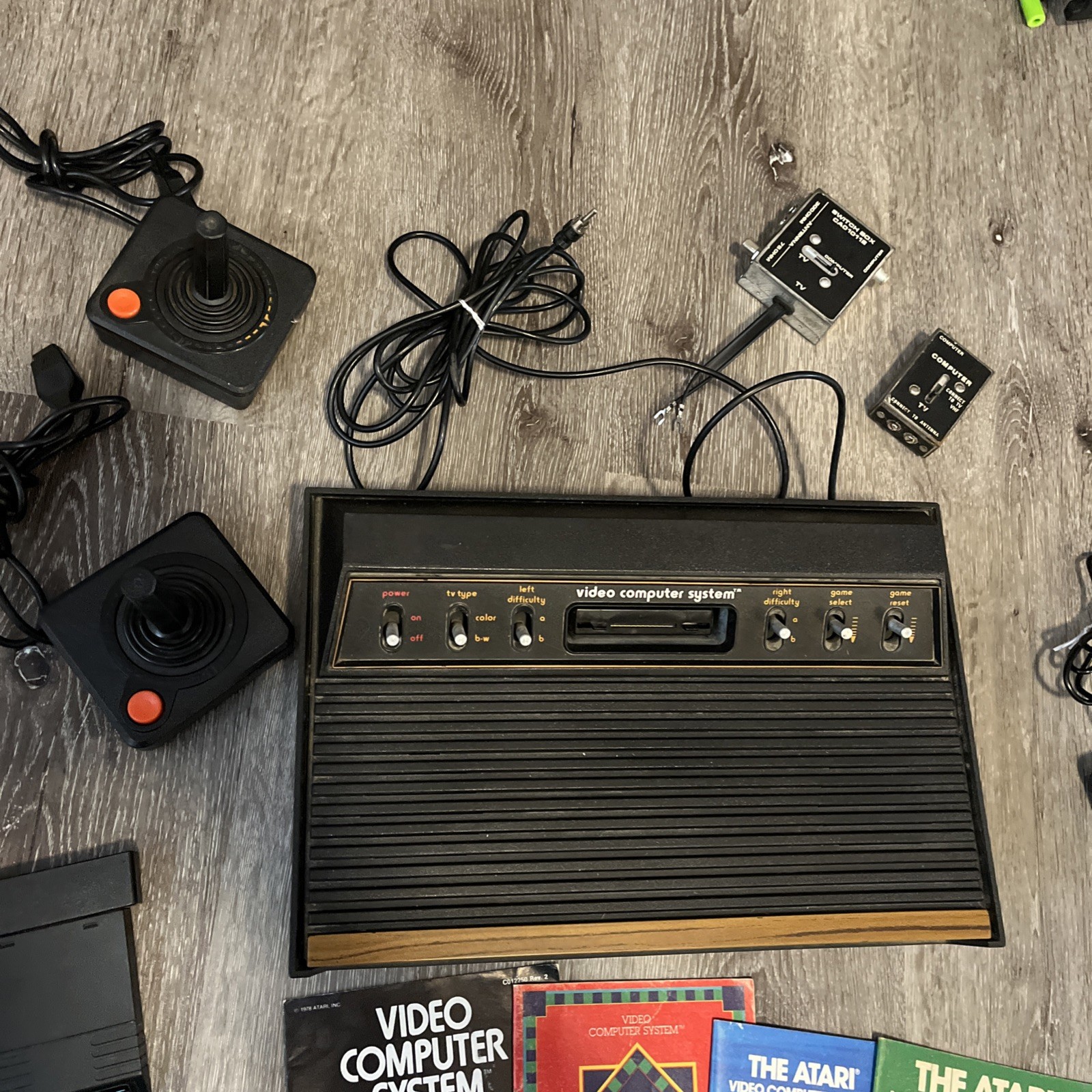 Atari CX-2600 Console W/Controllers, Cables & Lots Xtra See Pics & Description