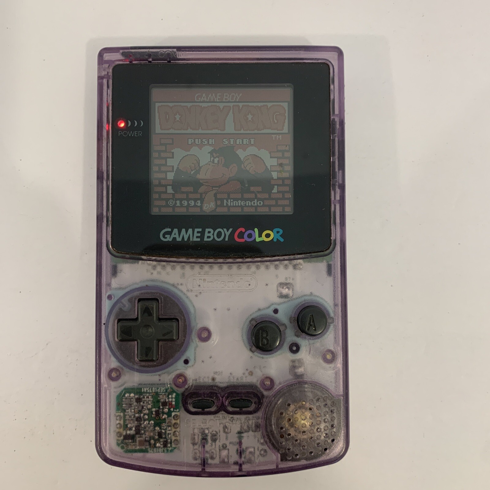 Nintendo Gameboy Color Atomic Clear Purple TESTED WORKING With Sound