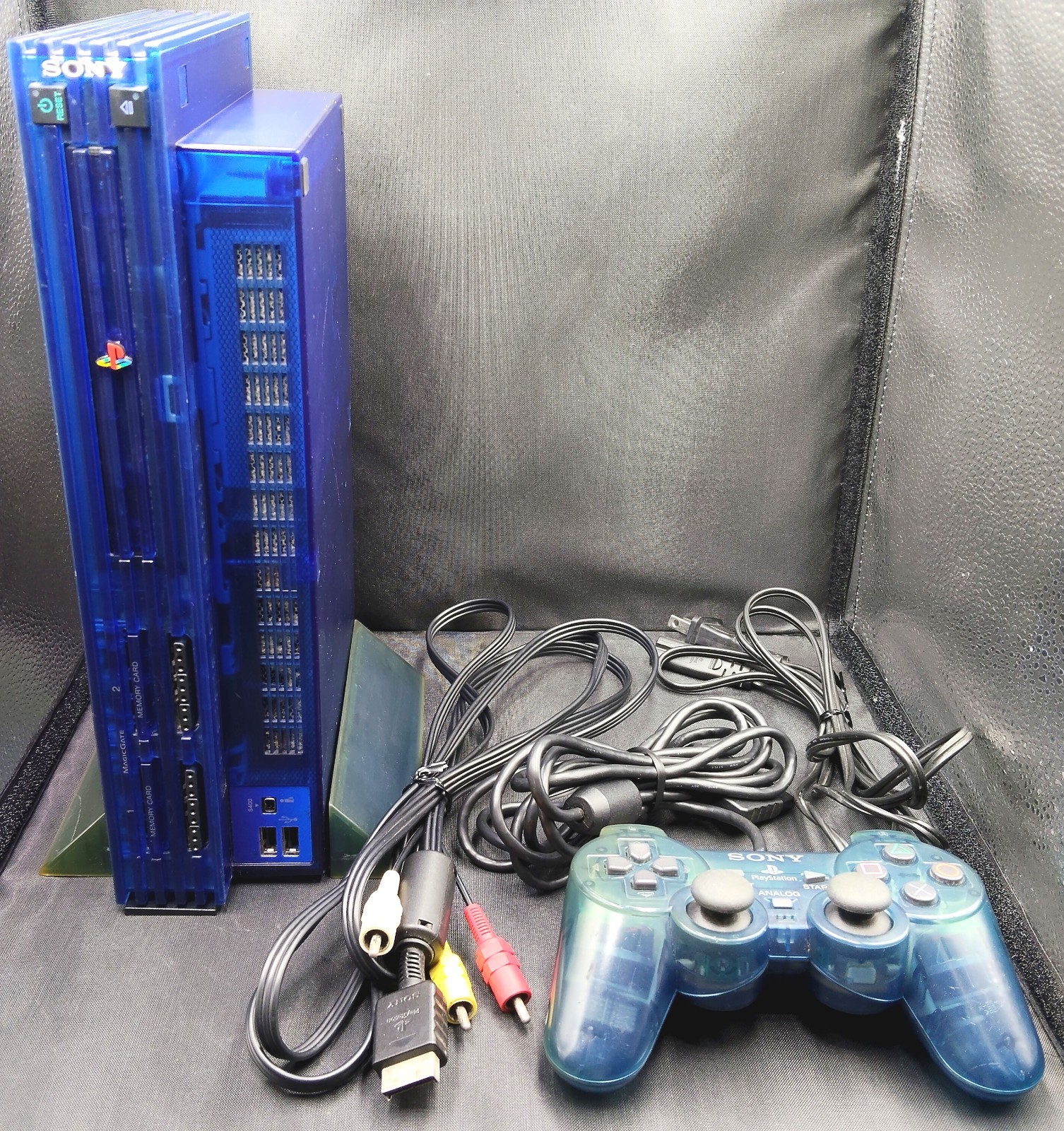 PS2 OCEAN BLUE Console System Made in Japan SCPH-37000 L NTSC-J Playstation2