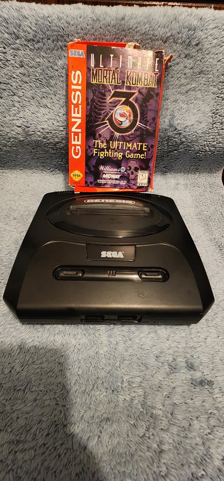 SEGA GENESIS Game Console Model 2 WITH Mortal Kombat 3