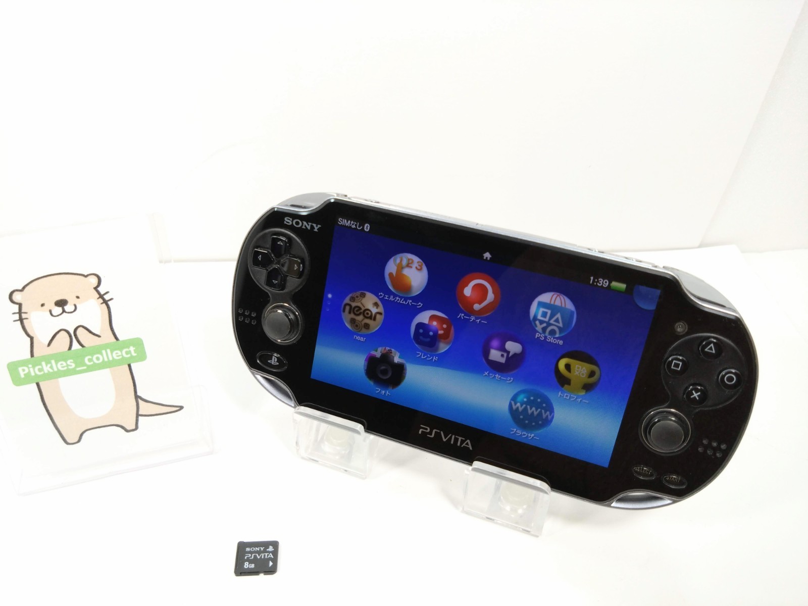 PS Vita Crystal Black PCH 1100 Console w/8GB Wi-Fi PSV Tested Sony 1207F