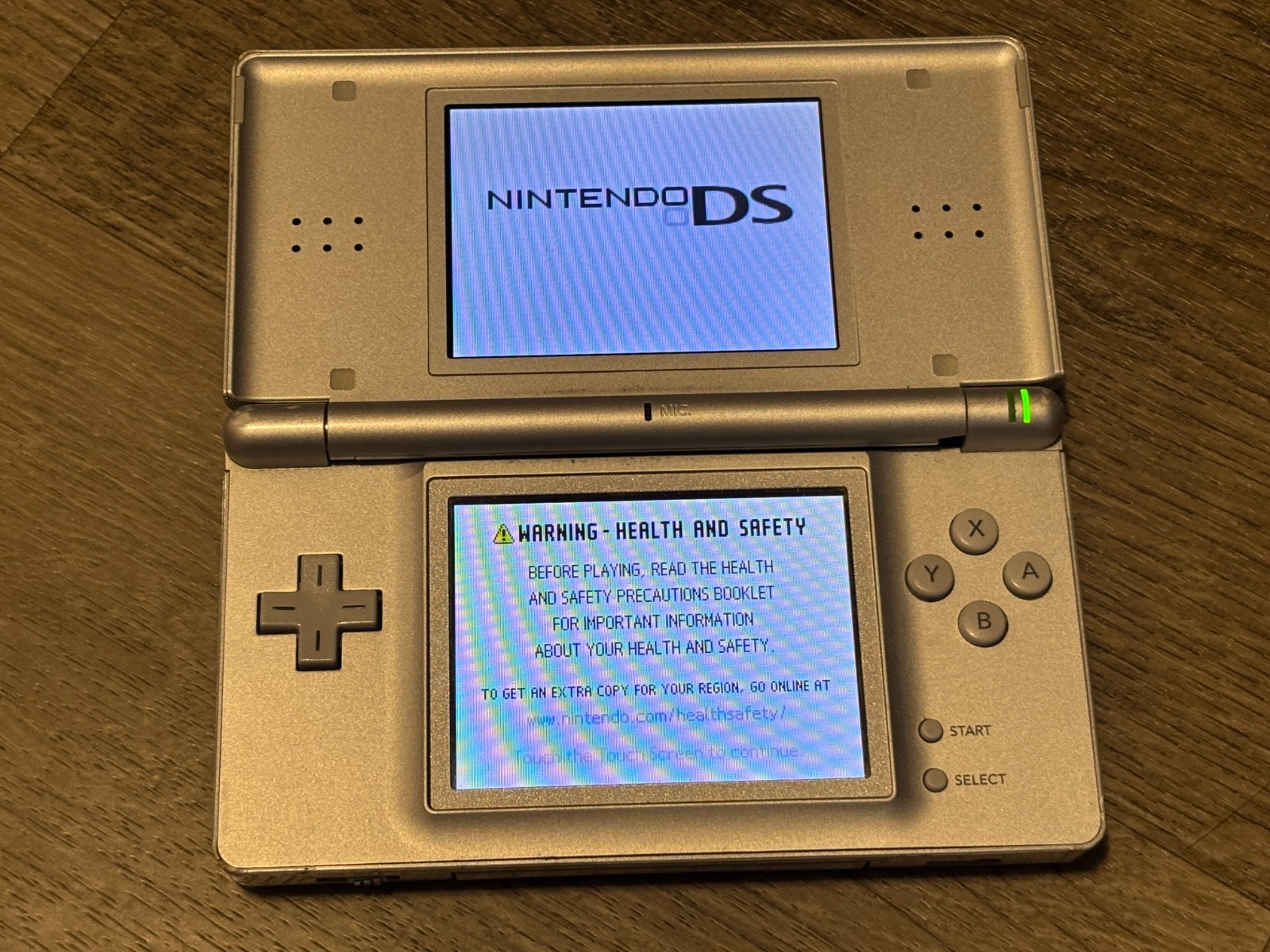 Nintendo DS Lite Silver Handheld Console System *Hinge Problem* Authentic Tested