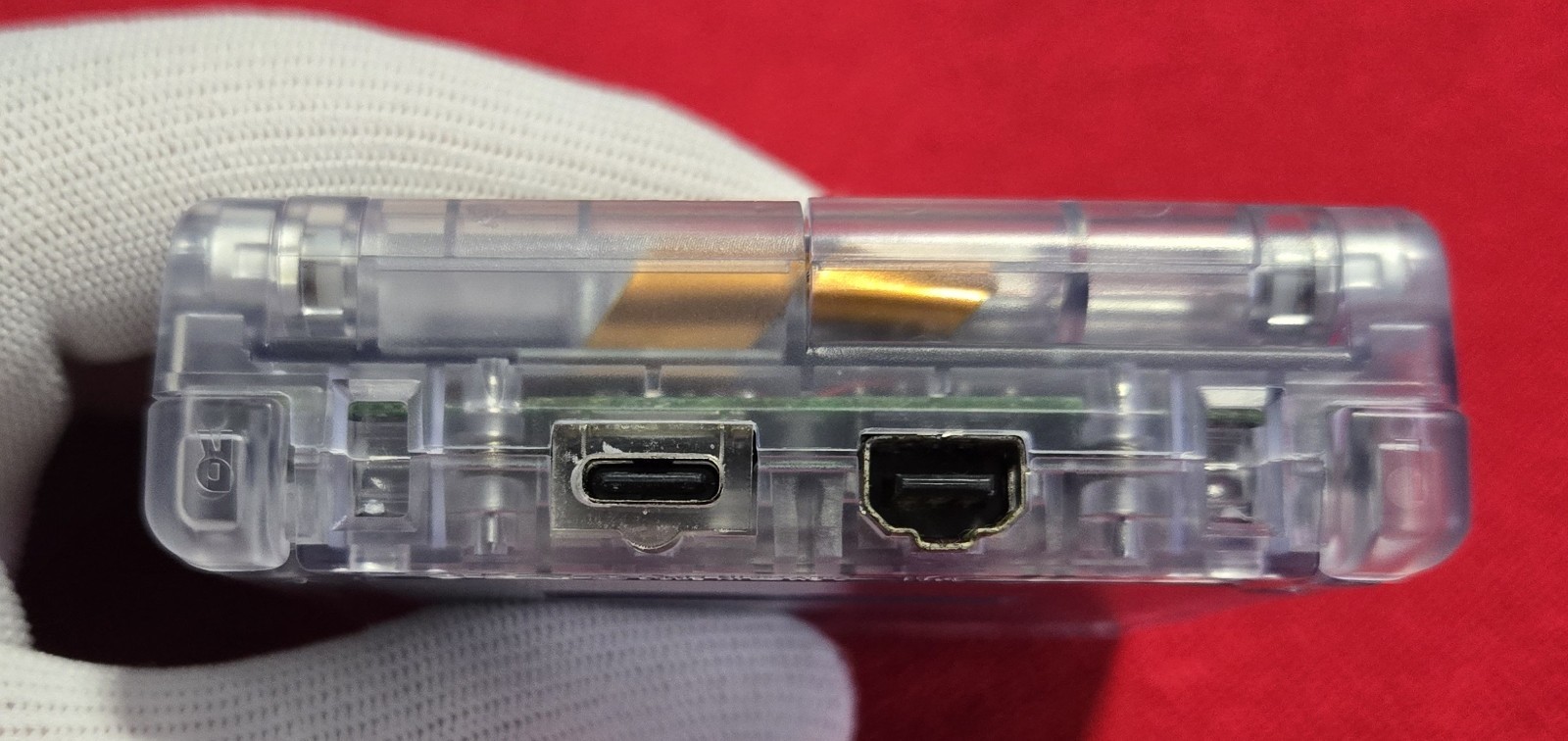 Clear Shell GameBoy Advance SP IPS Bright LCD USB-C Mod New Battery + EXTRAS!